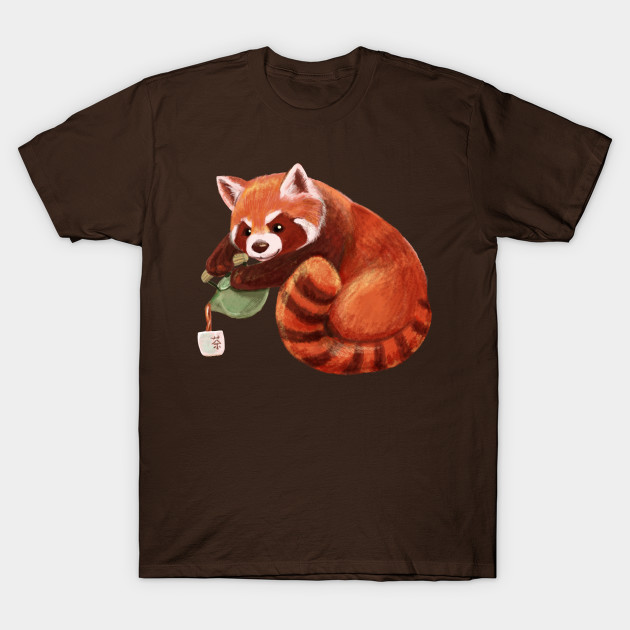 Red Panda Pouring Tea